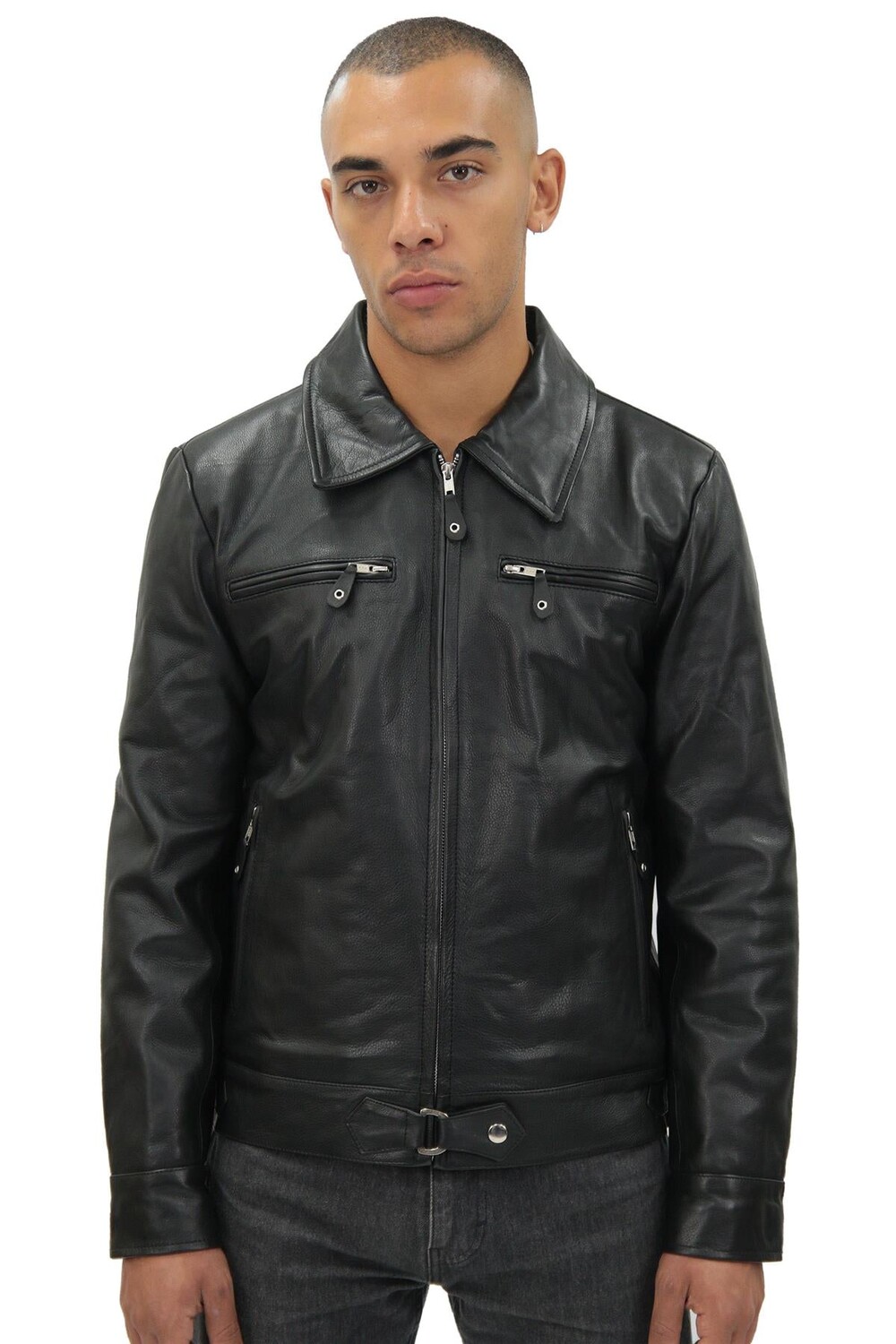 

Куртка harrington из воловьей кожи для женевы Infinity Leather, черный