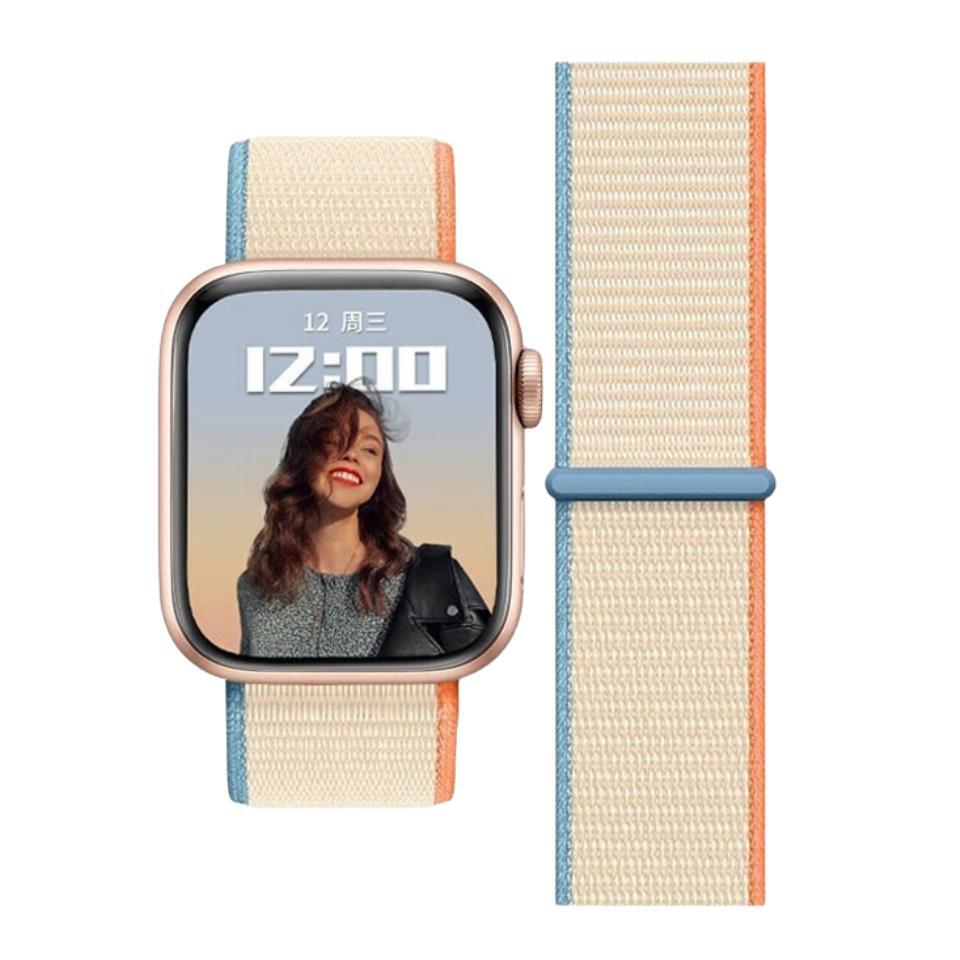 

Ремешок, совместимый с Apple: нейлон Zhongwo, Watch protective case - integrated shell film - transparent color