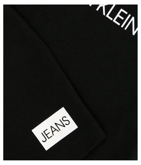 Футболка детская Calvin Klein Jeans с логотипом, черный — фото 4