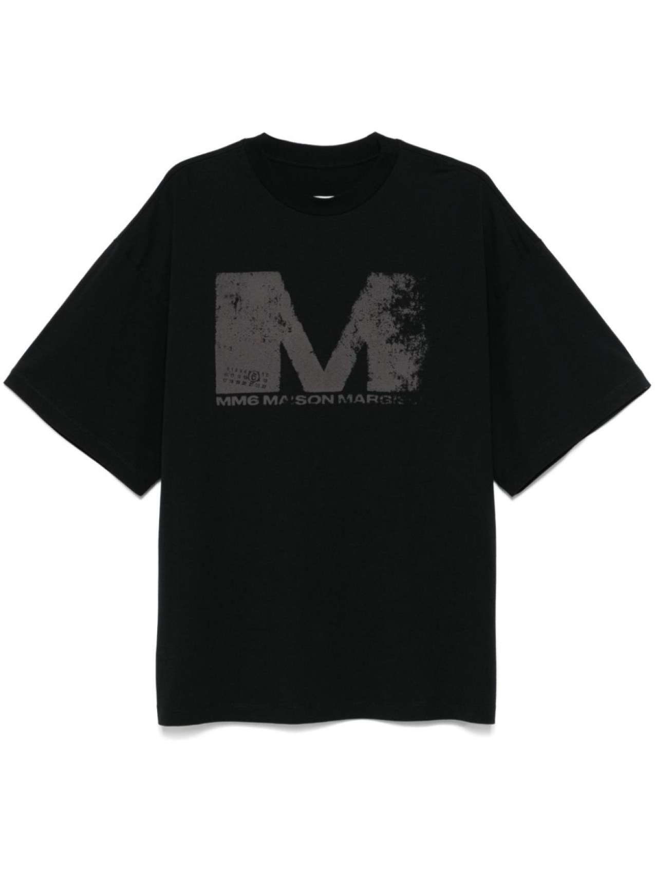 

Футболка с графичным принтом MM6 Maison Margiela, черный