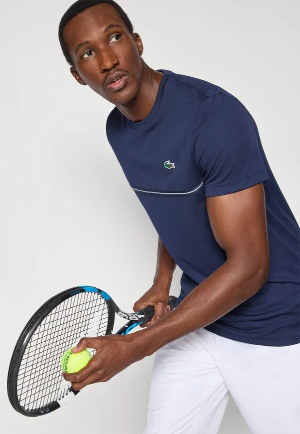 Футболка теннисная Lacoste, темно-синий — фото 4