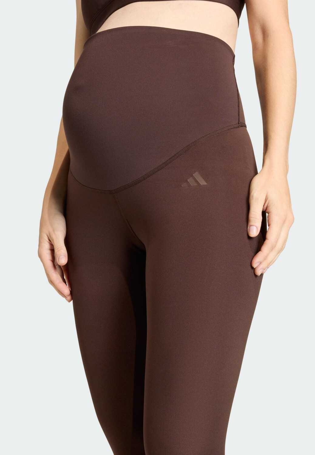 Adidas Performance Узкие спортивные штаны 'Optime Essentials' в цвете Chocolate — фото 4
