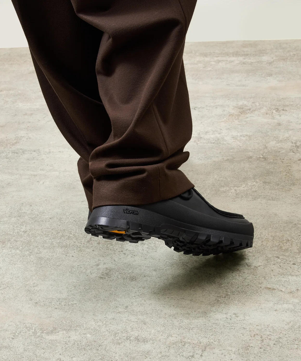 Тирольские туфли PADRONE с подошвой Vibram, стеар-кожа, черный — фото 4