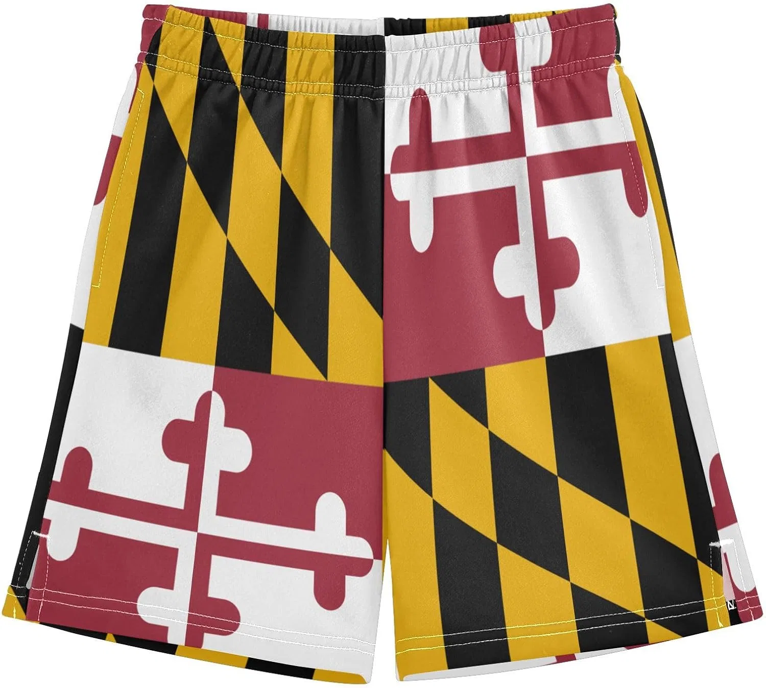 Шорты для мальчиков GuoChe легкие с карманами, цвет Maryland State Flag, XS
