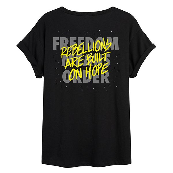 

Футболка Juniors' Rebellions Are Built On Hope oversized Star Wars