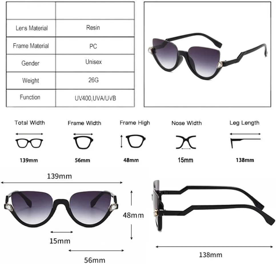 

Модные солнцезащитные очки в полуободковой оправе с бриллиантами для женщин, с градиентным зеркальным покрытием, винтажная оправа для мужских очков MTZJH, Leopard Tea