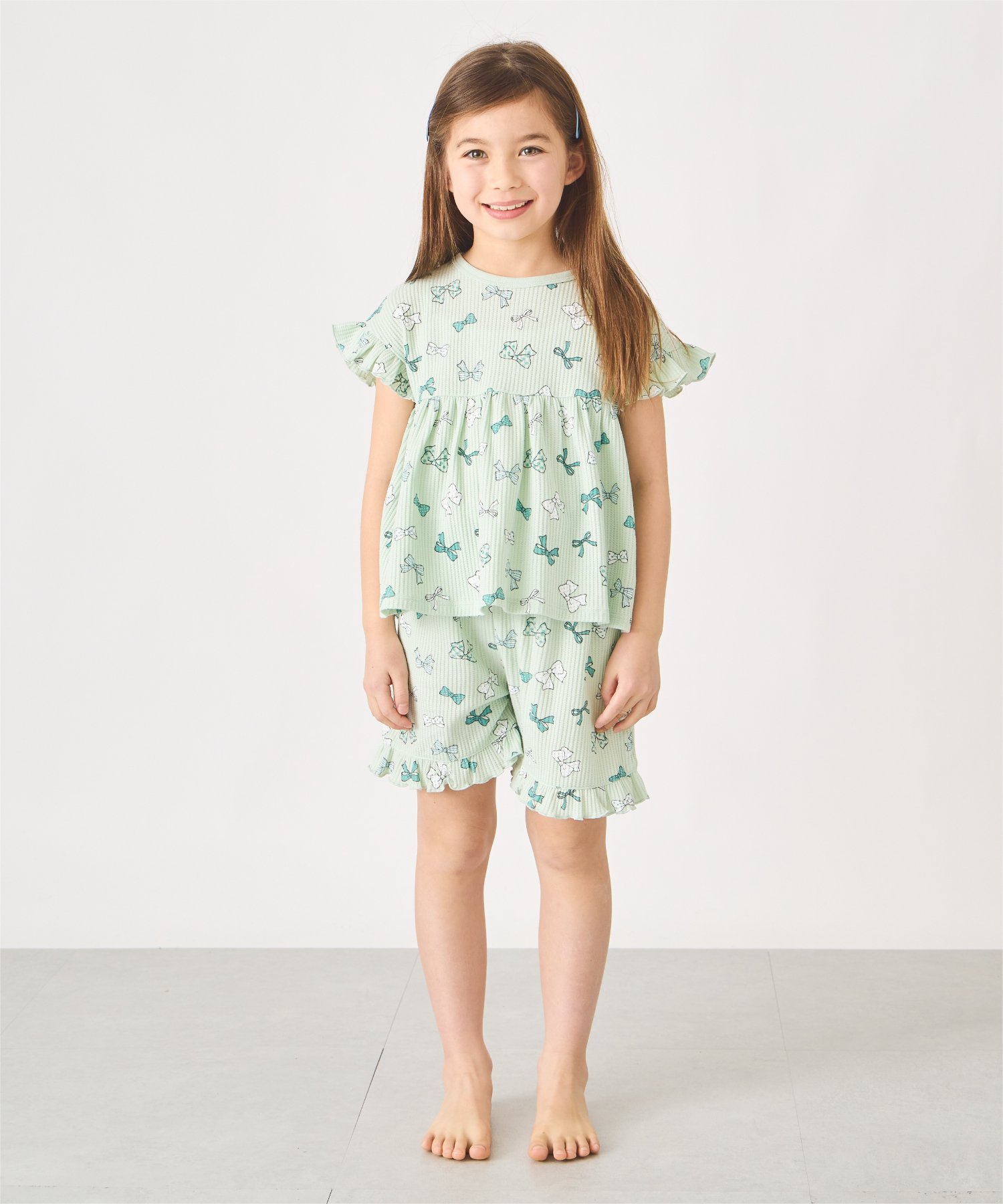 Пижама с вафельной текстурой по всей поверхности Ever Closet, Mint Ribbon