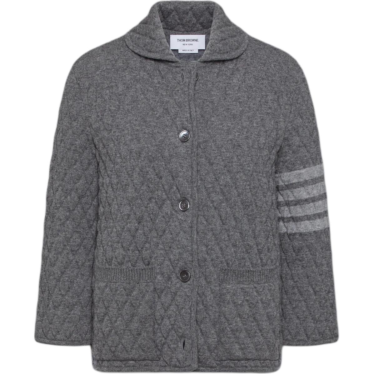 

Куртка стеганая с четырьмя полосками THOM BROWNE, серый