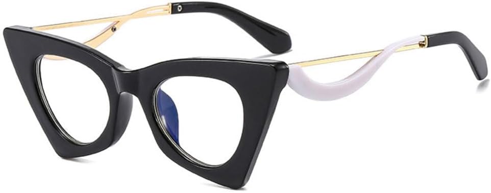 

Модные уникальные солнцезащитные очки «кошачий глаз» для женщин, ретро-очки, яркие очки с защитой от УФ-излучения UV400 для мужчин, оправа конфетных цветов MTZJH, Black Clear