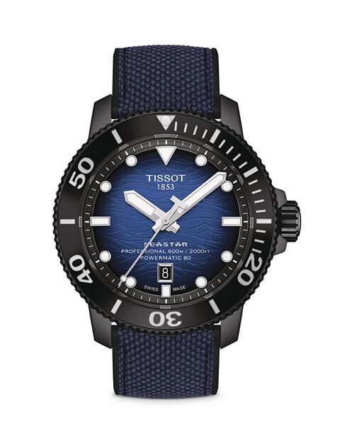 

Профессиональные часы Seastar 2000, 46 мм Tissot, цвет Blue