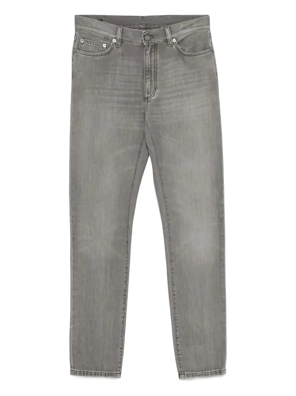 

Джинсы с кожаными вставками Zegna, серый