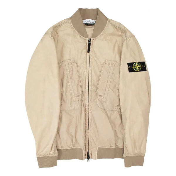 

Куртка logo patch zipped bomber jacket 'dove grey' Stone Island, серый