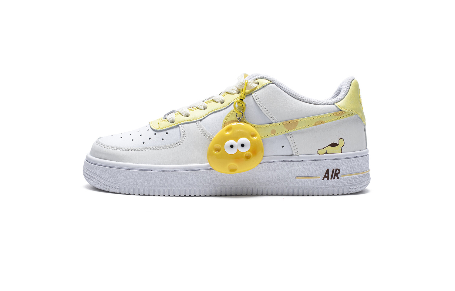 

Кроссовки Nike Air Force 1 Skateboarding Shoes Men Low-top White/Yellow, слоновая кость, Бежевый, Кроссовки Nike Air Force 1 Skateboarding Shoes Men Low-top White/Yellow, слоновая кость