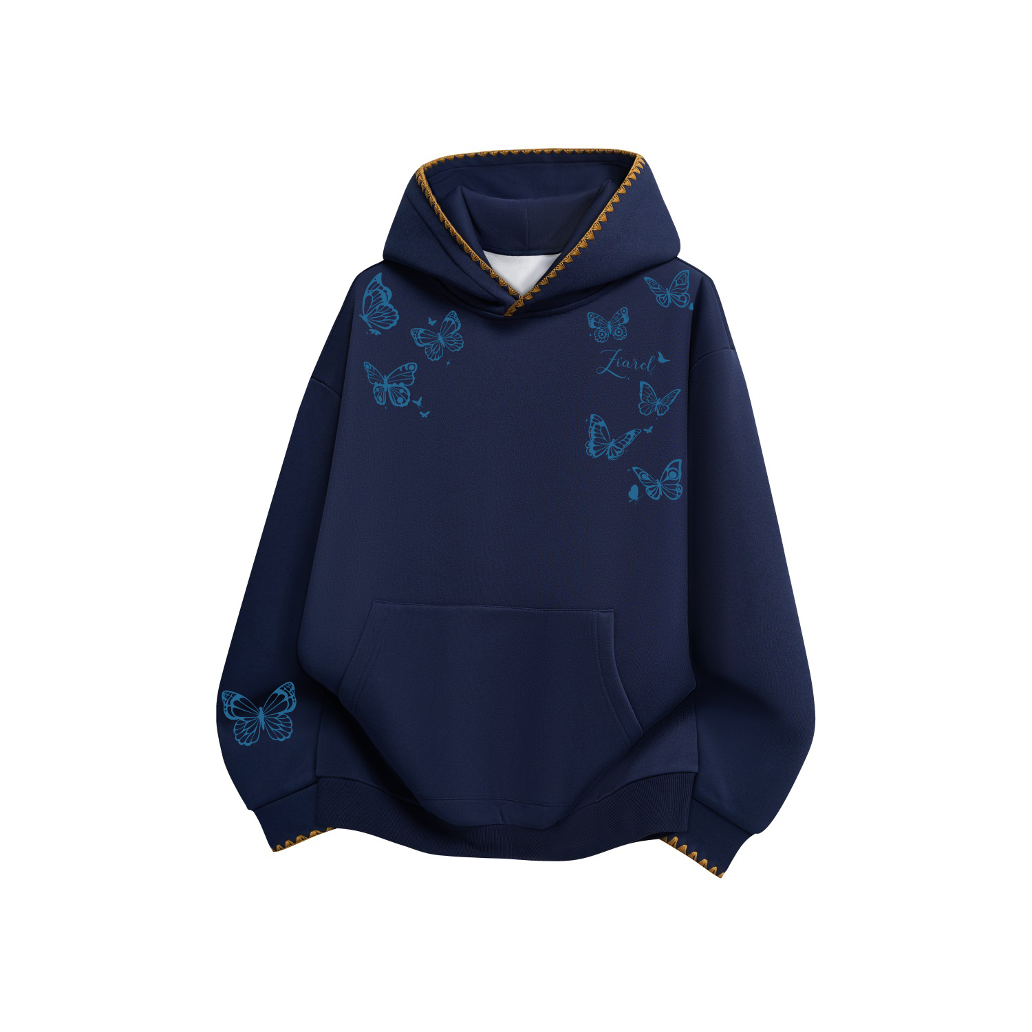 

Толстовка Unisex Hooded Moderate Regular ZIAREL, темно-синий