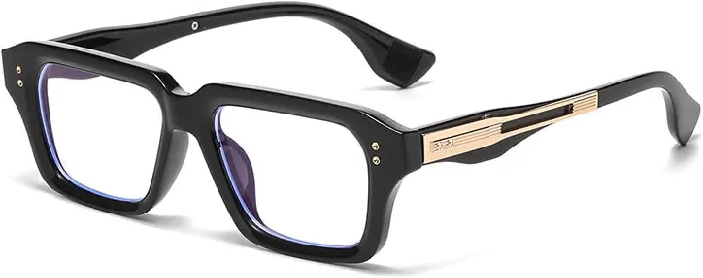 

Ретро солнцезащитные очки для женщин с градиентным затемнением, защита от УФ-излучения UV400, модные прозрачные линзы, стильные мужские очки в оправе с заклепками HHZZYVY, Black Golden Clear