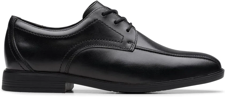 Туфли Clarks Unisex Jonwin Loop YSHOE, Black (Black Leather)