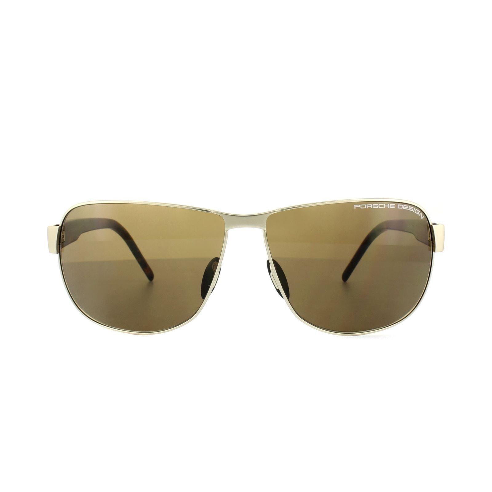 

Солнцезащитные очки Aviator Light Gold Havana Brown P8633 Porsche Design, золото