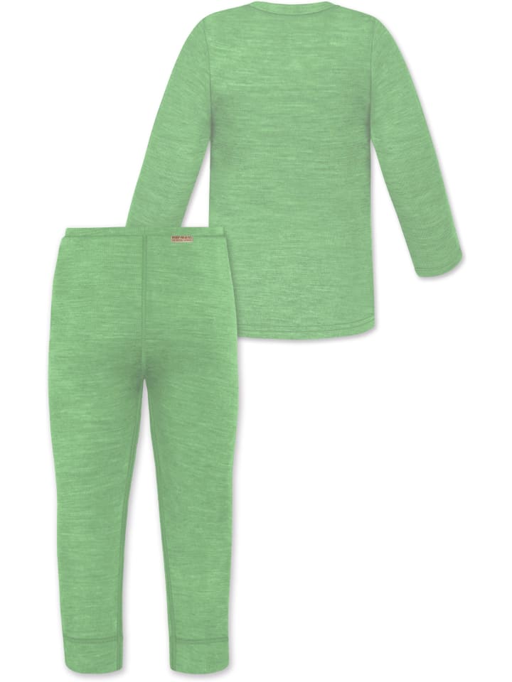 Свитер и брюки из мериносовой шерсти зеленого цвета Normani Outdoor Sports — фото 2