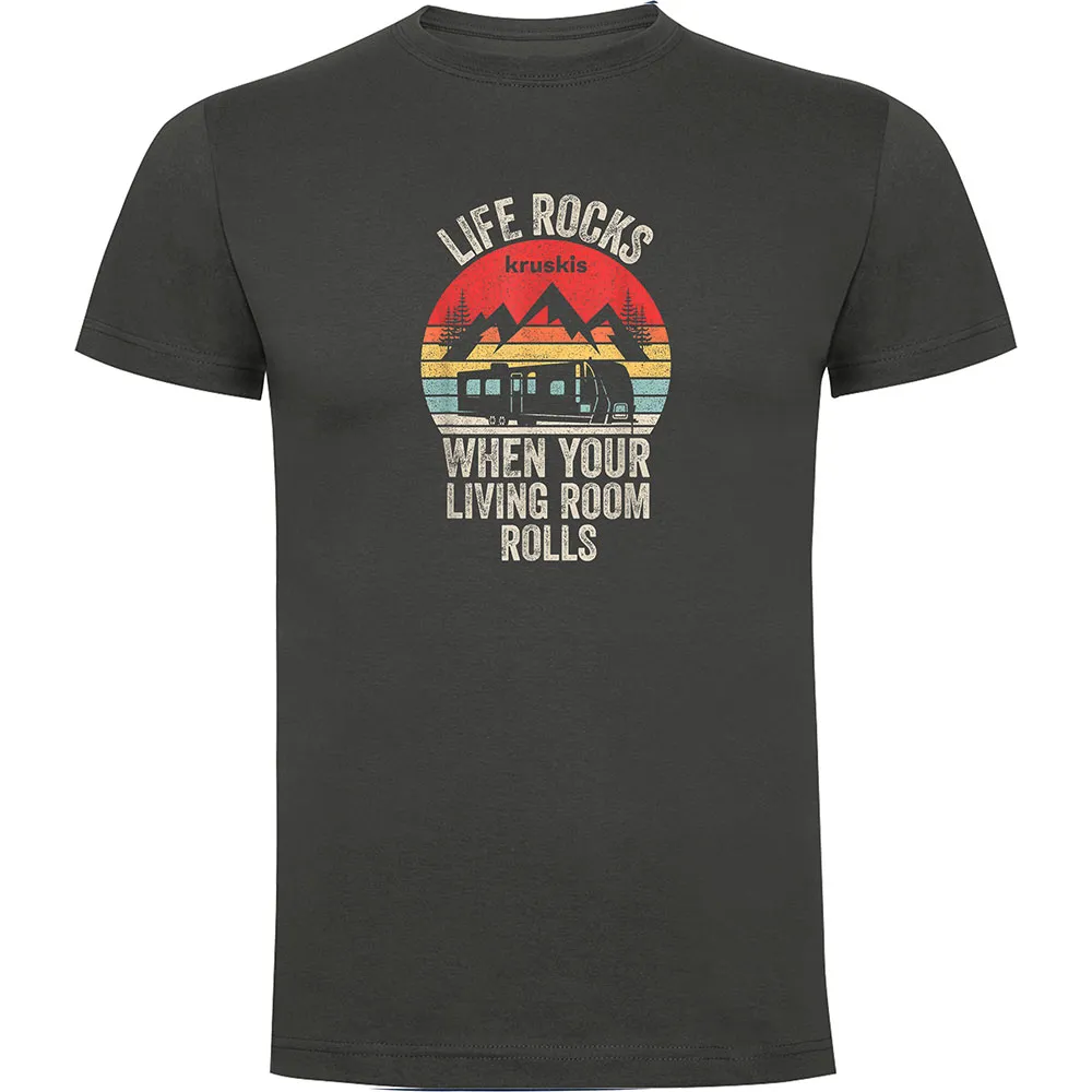 

Футболка с коротким рукавом Kruskis Life Rocks, серый