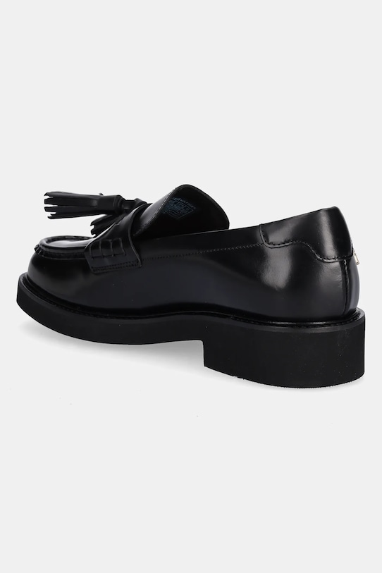 Кожаные мокасины TASSEL SQUARISH TOE LTHR LOAFER с кисточками и квадратным носком Tommy Hilfiger, черный — фото 3