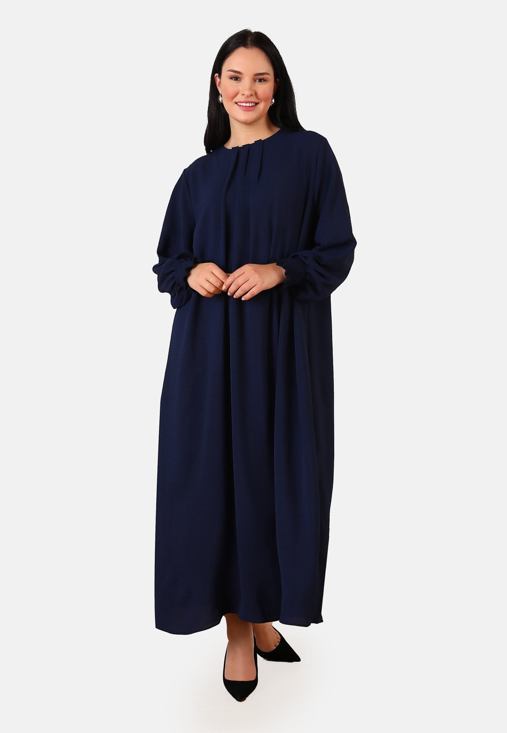 

Платье макси PLUS SIZE Modanisa, синий