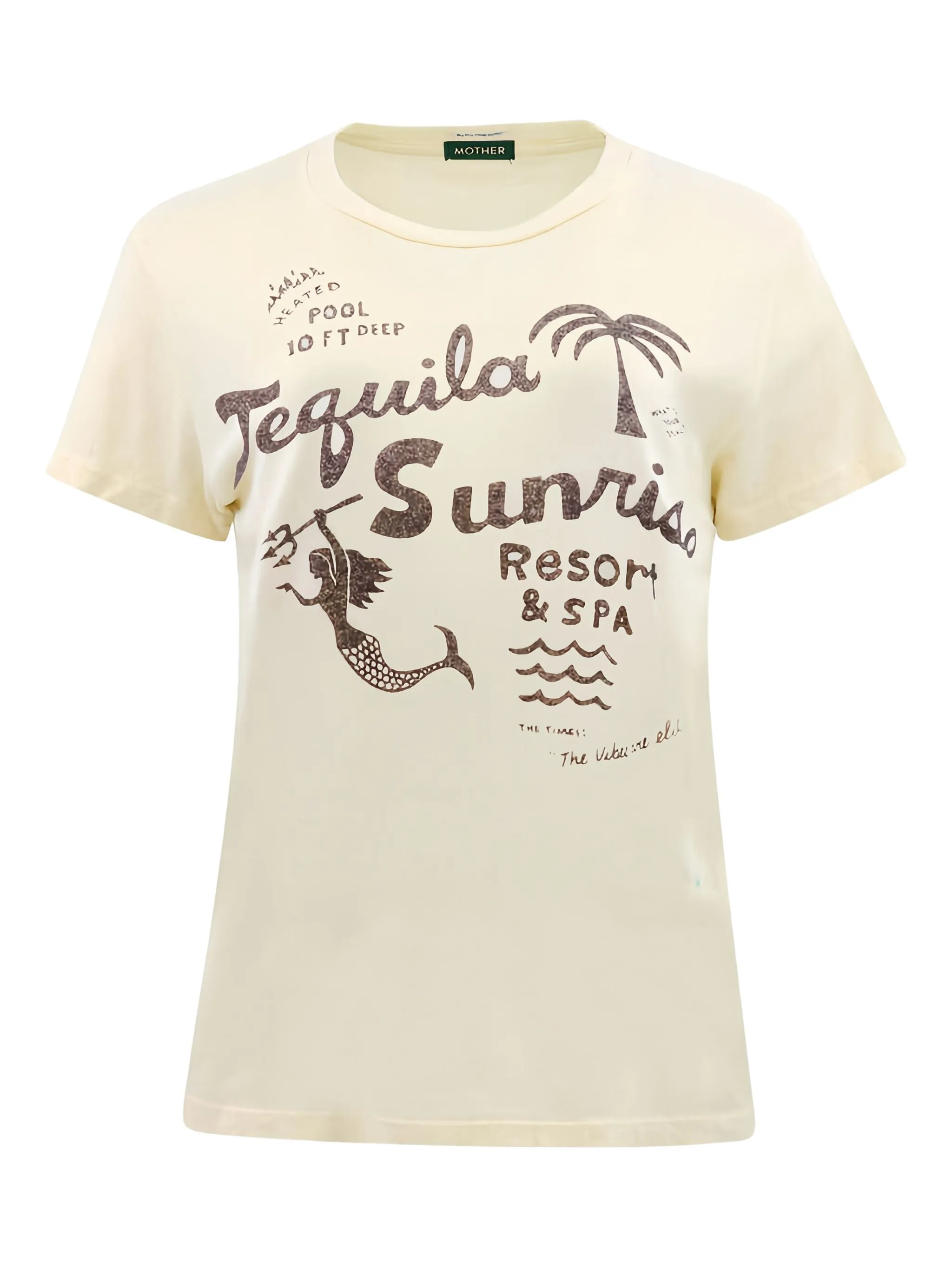 

Футболка с графичным принтом Mother, кремовый