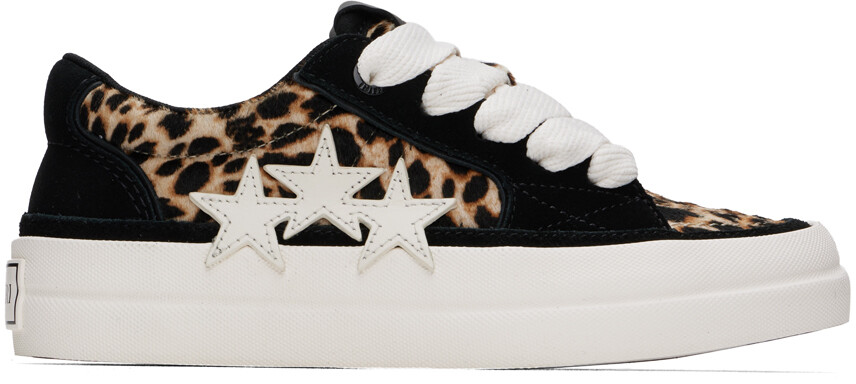

Коричневые леопардовые кроссовки Sunset Skate Low AMIRI, черный