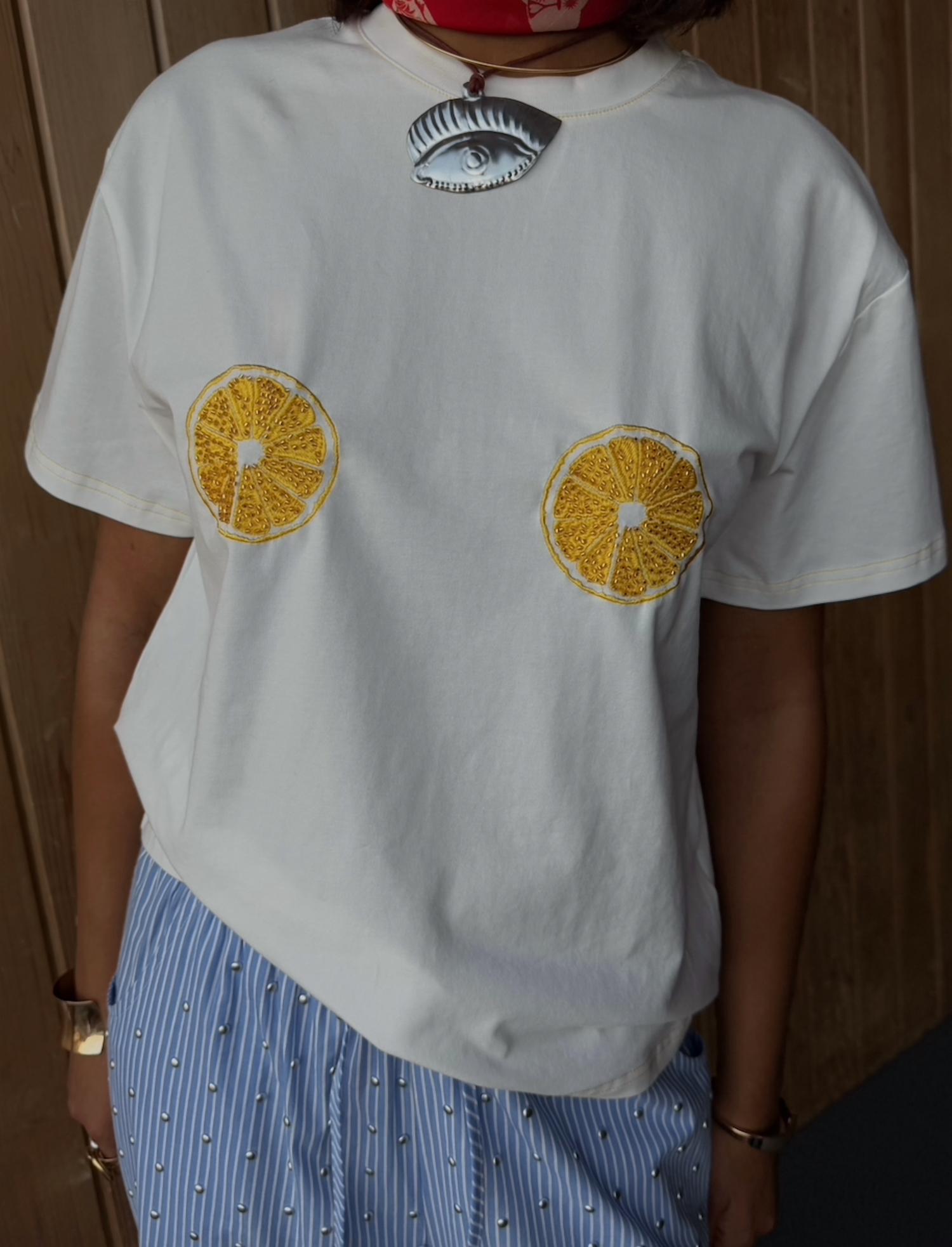 

Футболка с коротким рукавом оранжевого цвета Never Fully Dressed, оранжевый