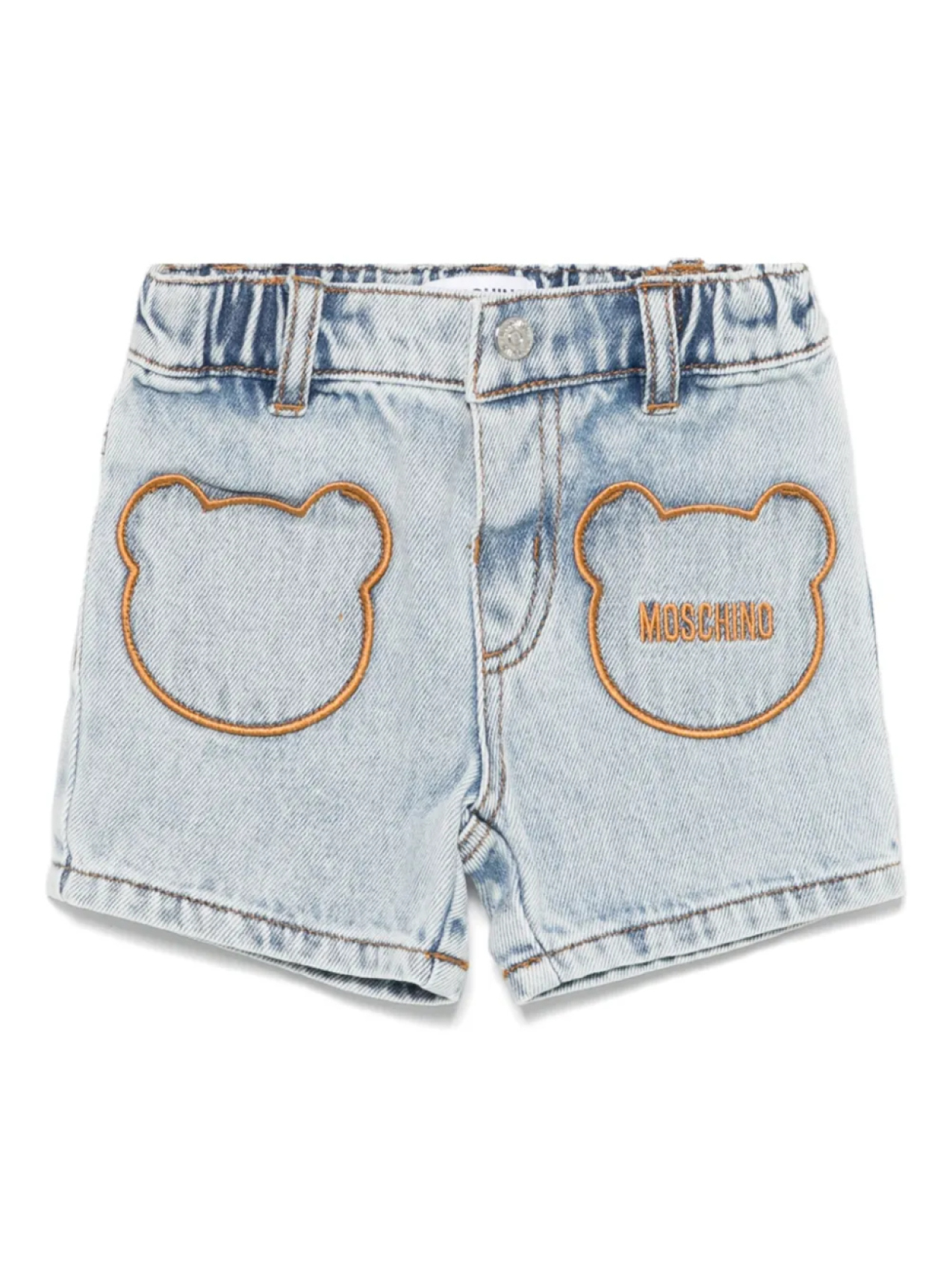 

Шорты Moschino Kids с вышитым логотипом, синий
