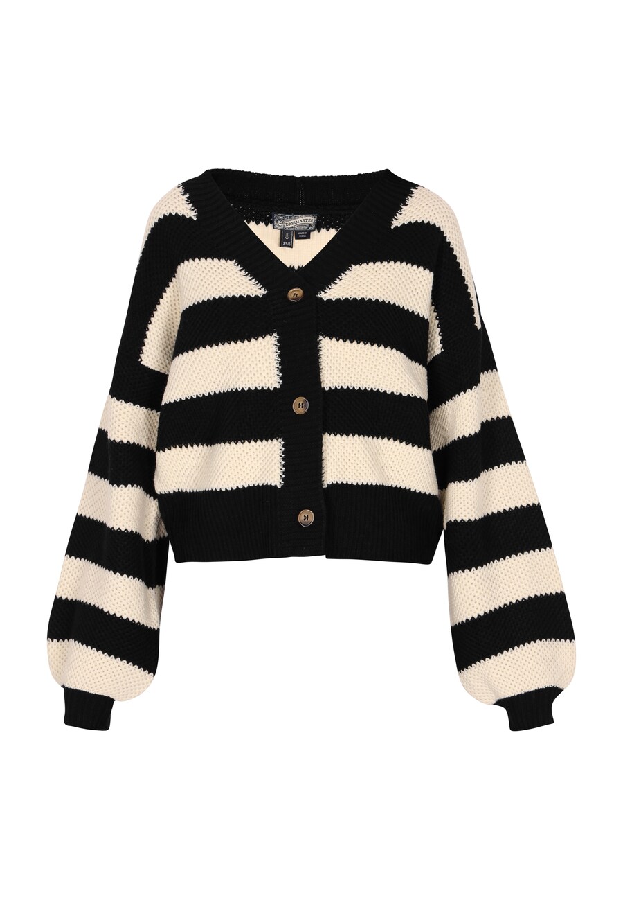 

Вязаный кардиган DreiMaster Vintage Vintage, черный/белый