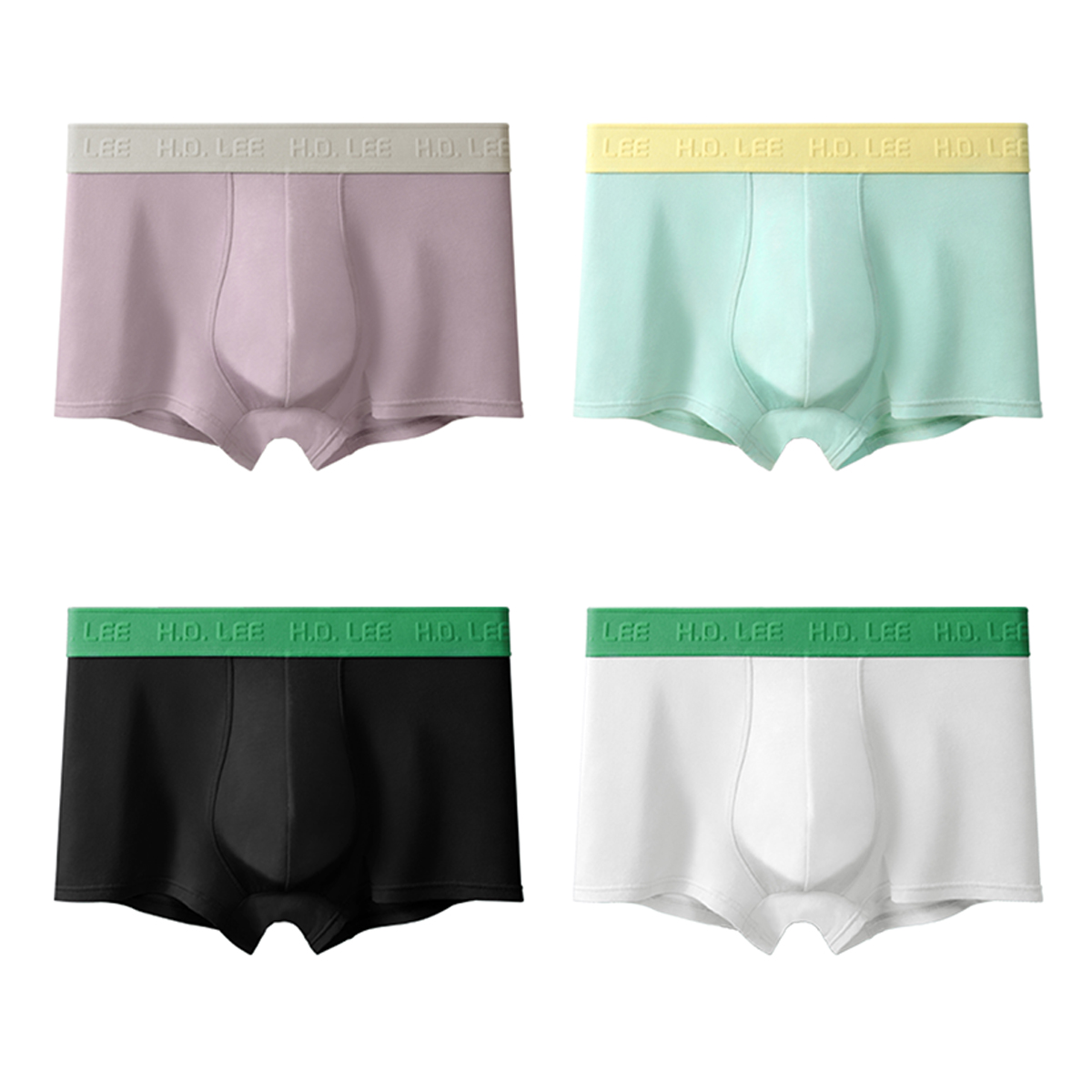 

Подарочный набор мужского белья 4 шт Lee, 4 Pack (Pink+светло-зеленый+черный+белый)