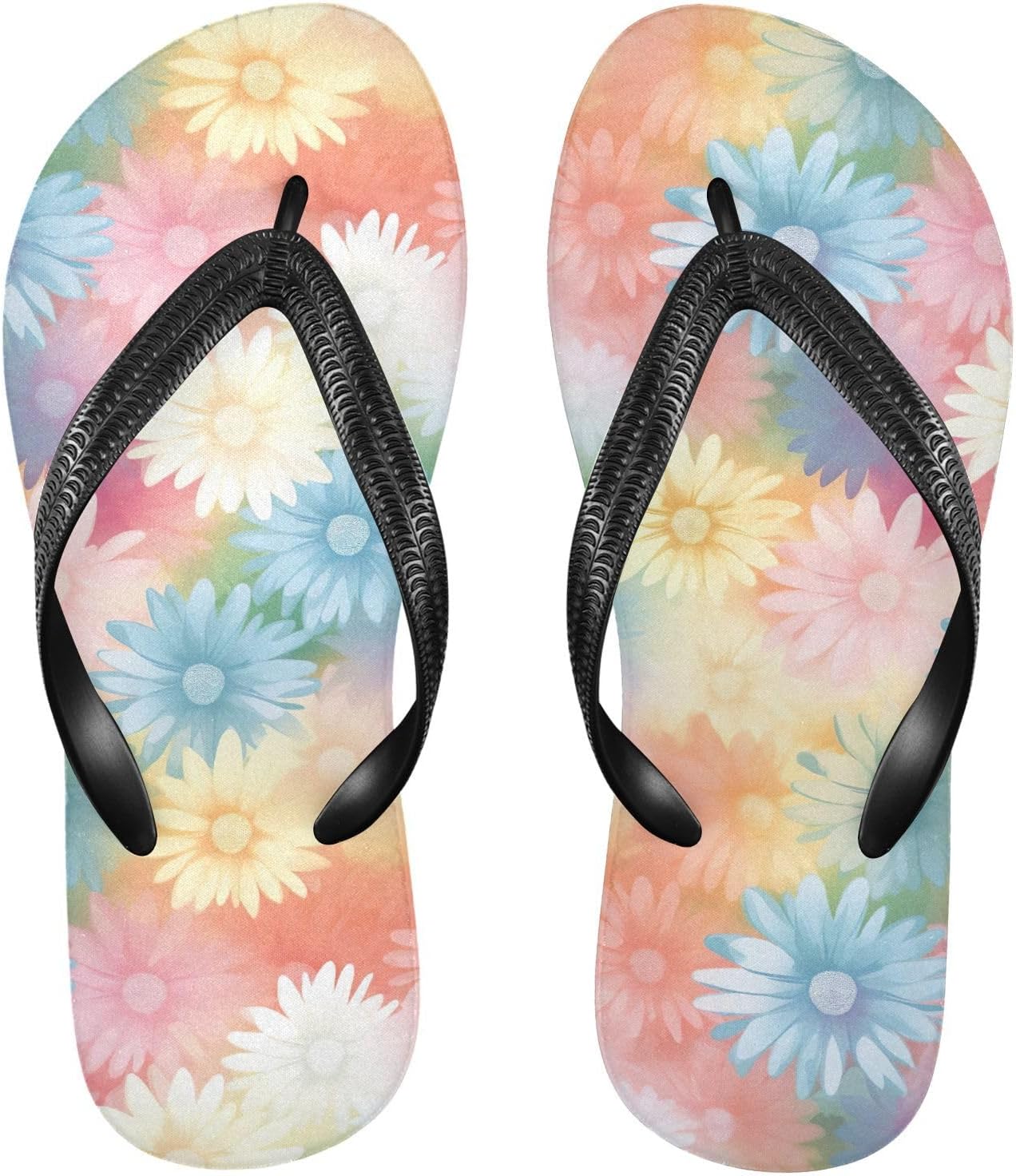 

Яркие женские и мужские шлепанцы SPRIPORT с рисунком ромашки, Multicoloured