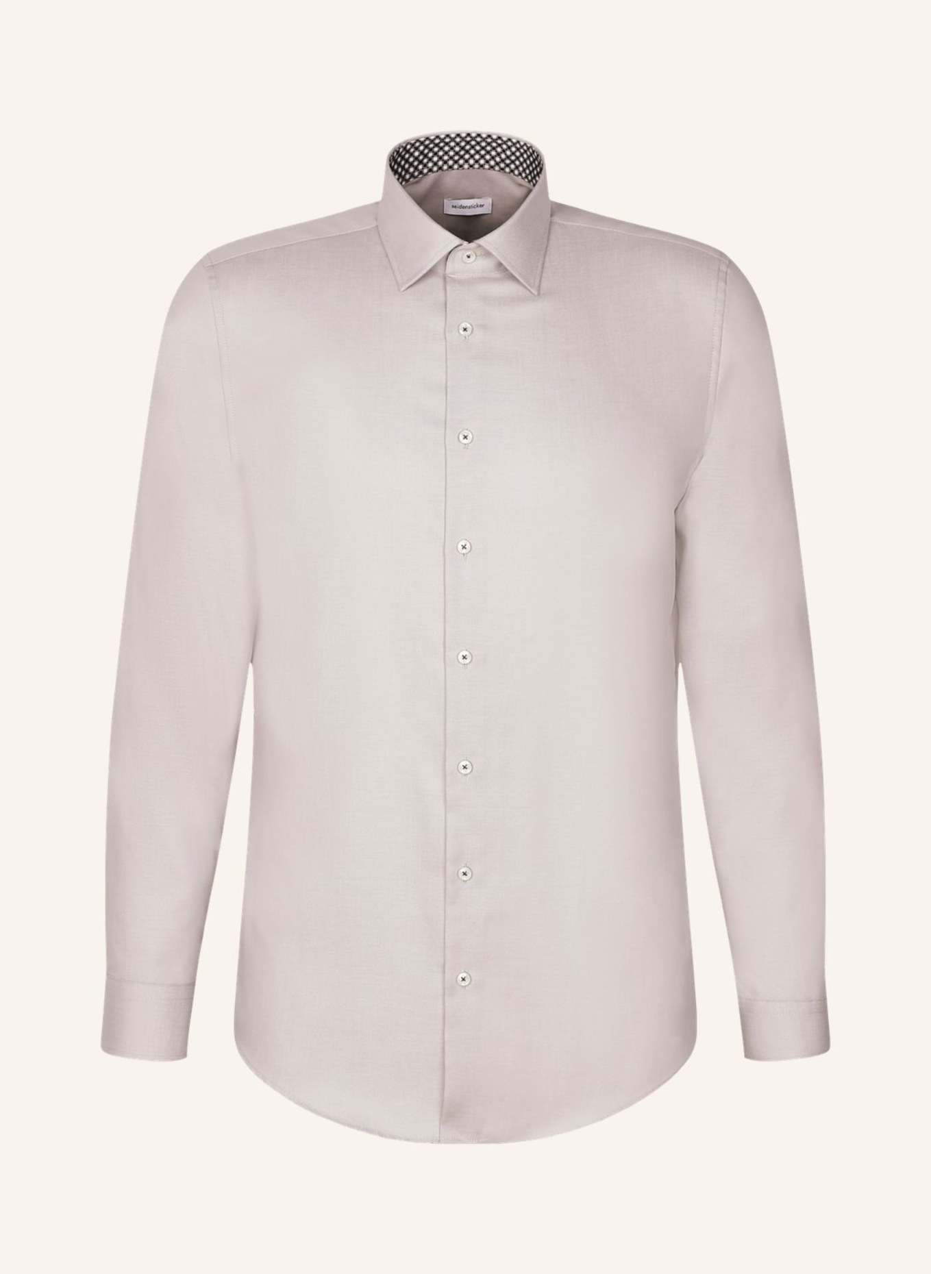 

Рубашка деловая облегающая Seidensticker, серый