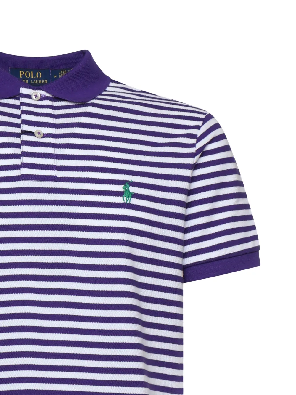 Поло с полосками и логотипом Polo Ralph Lauren, фиолетовый — фото 3