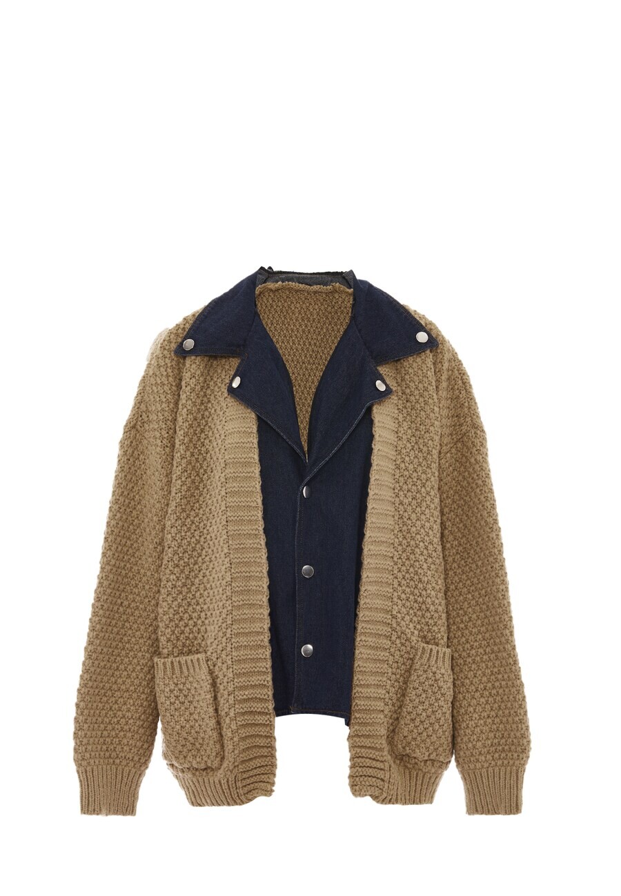 

Вязаный кардиган SANIKA Knit Cardigan, темно-бежевый