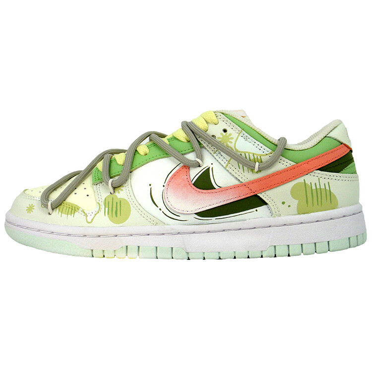 

Кроссовки Nike Dunk Skateboard Shoes Women's Low-Top White, Зеленый, Кроссовки Nike Dunk Skateboard Shoes Women's Low-Top White