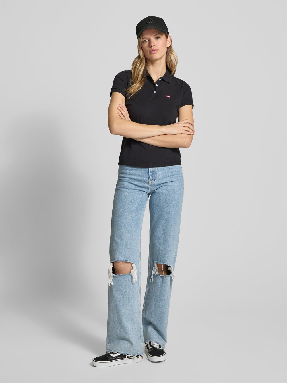 

Рубашка поло прямого кроя с этикеткой Levi's 300, черный