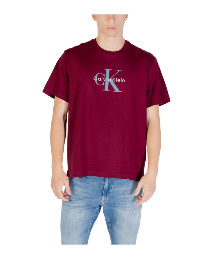 

Футболка с круглым вырезом и принтом Calvin Klein Jeans, красный