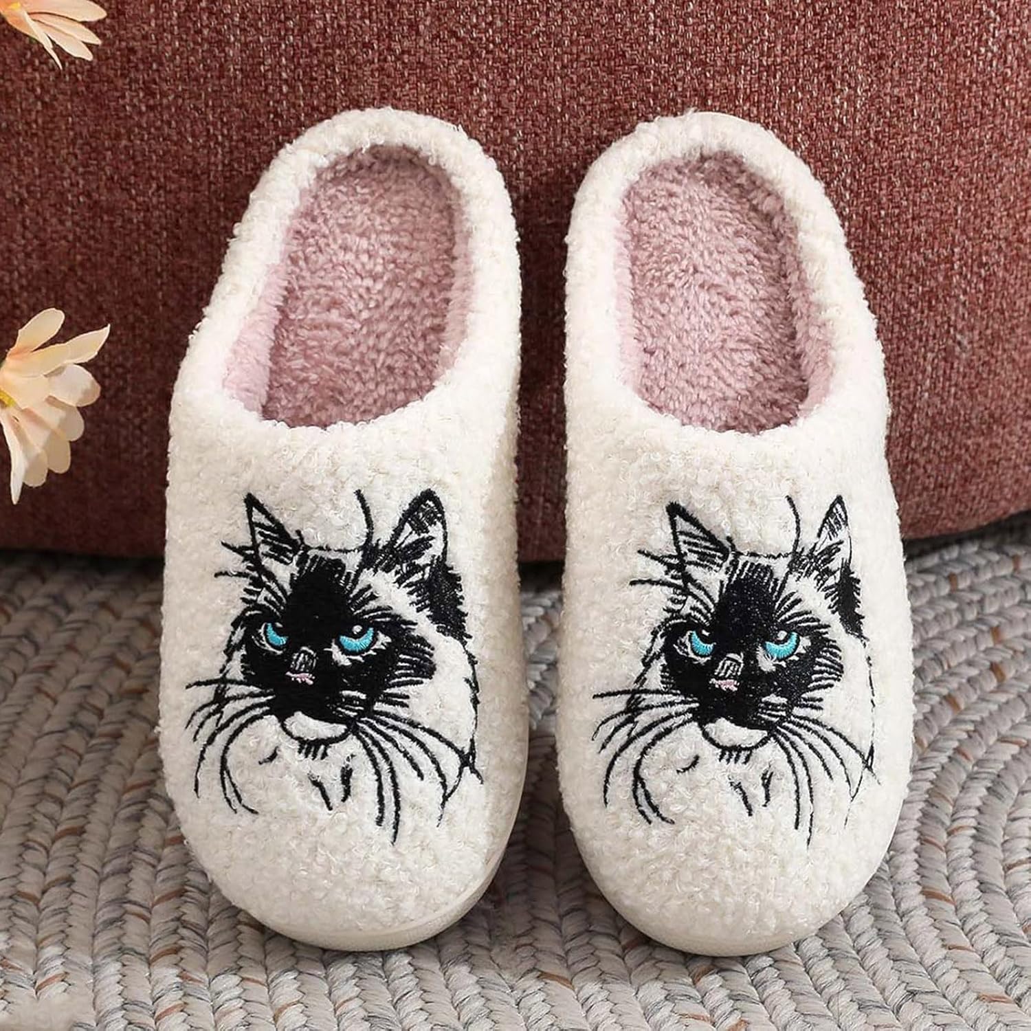 Тапочки JYSwoshoe с ворсом для женщин и мужчин, удобные домашние тапочки с памятью формы, мягкие плюшевые, теплые тапочки для дома и улицы, C 1 — фото 3