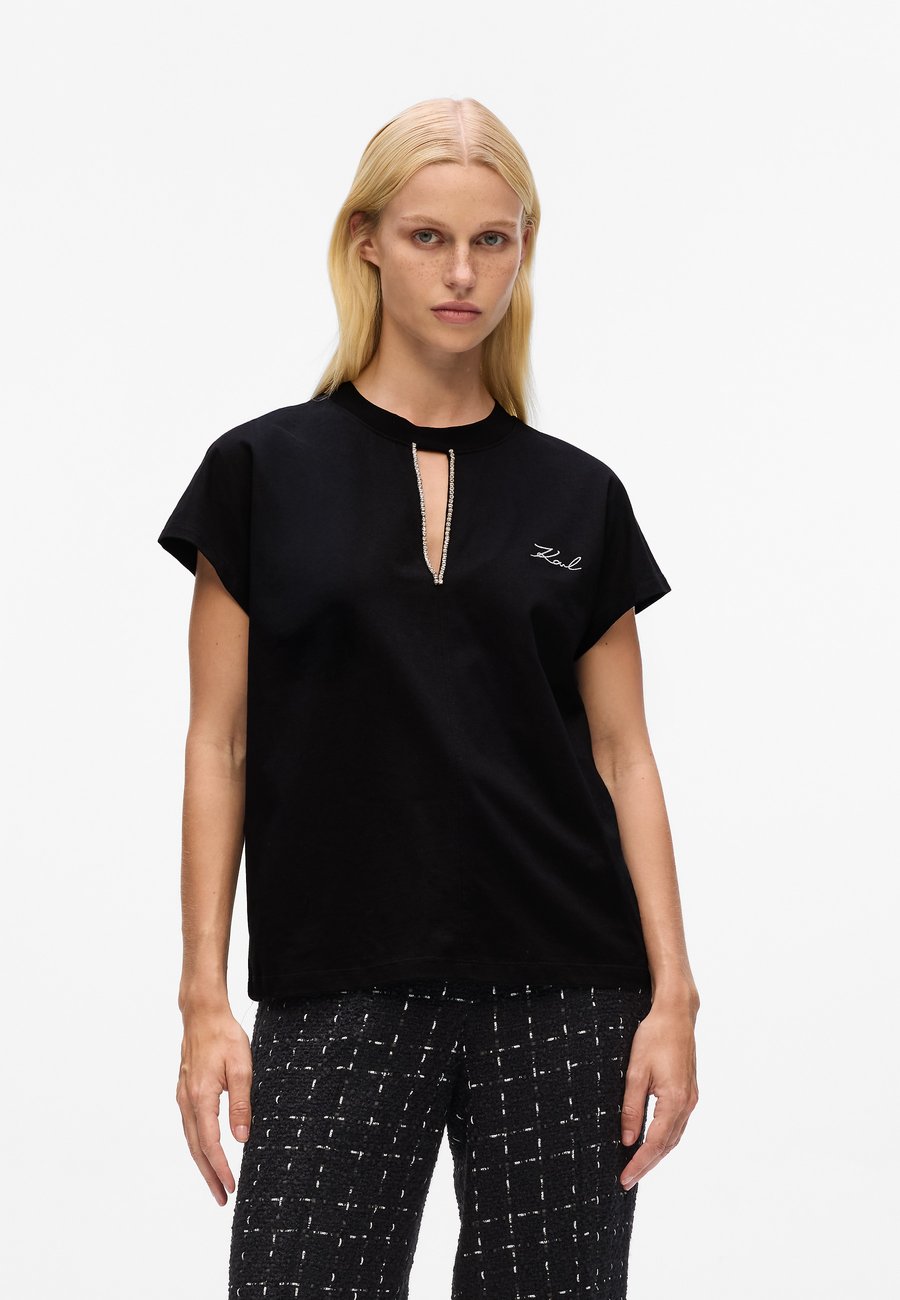 

Футболка KARL LAGERFELD EMBELLISHED RELAXED, Black