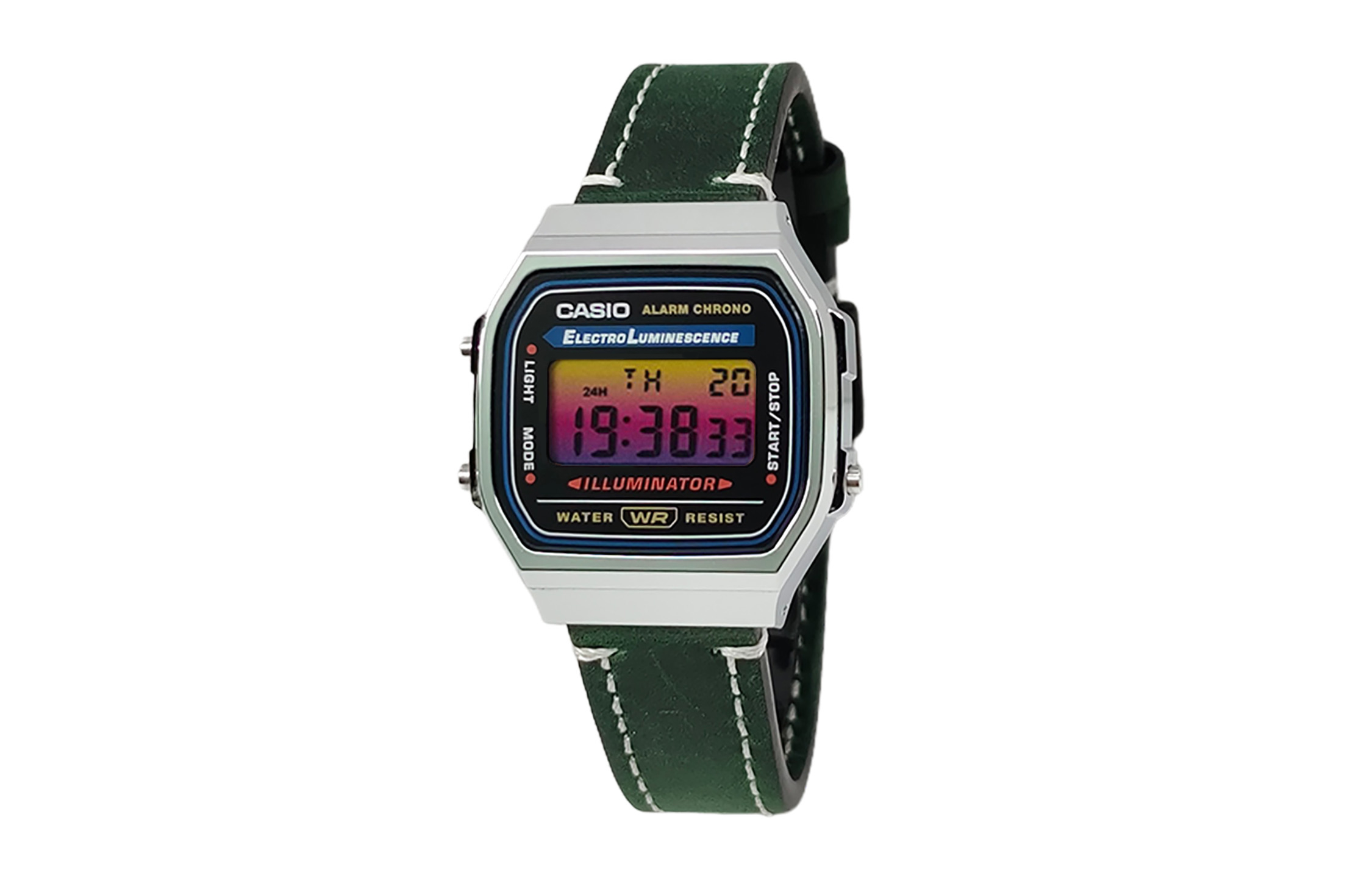 

CASIO Мужские часы Retrofit Series с кварцевым механизмом и ремешком из натуральной кожи, черный циферблат