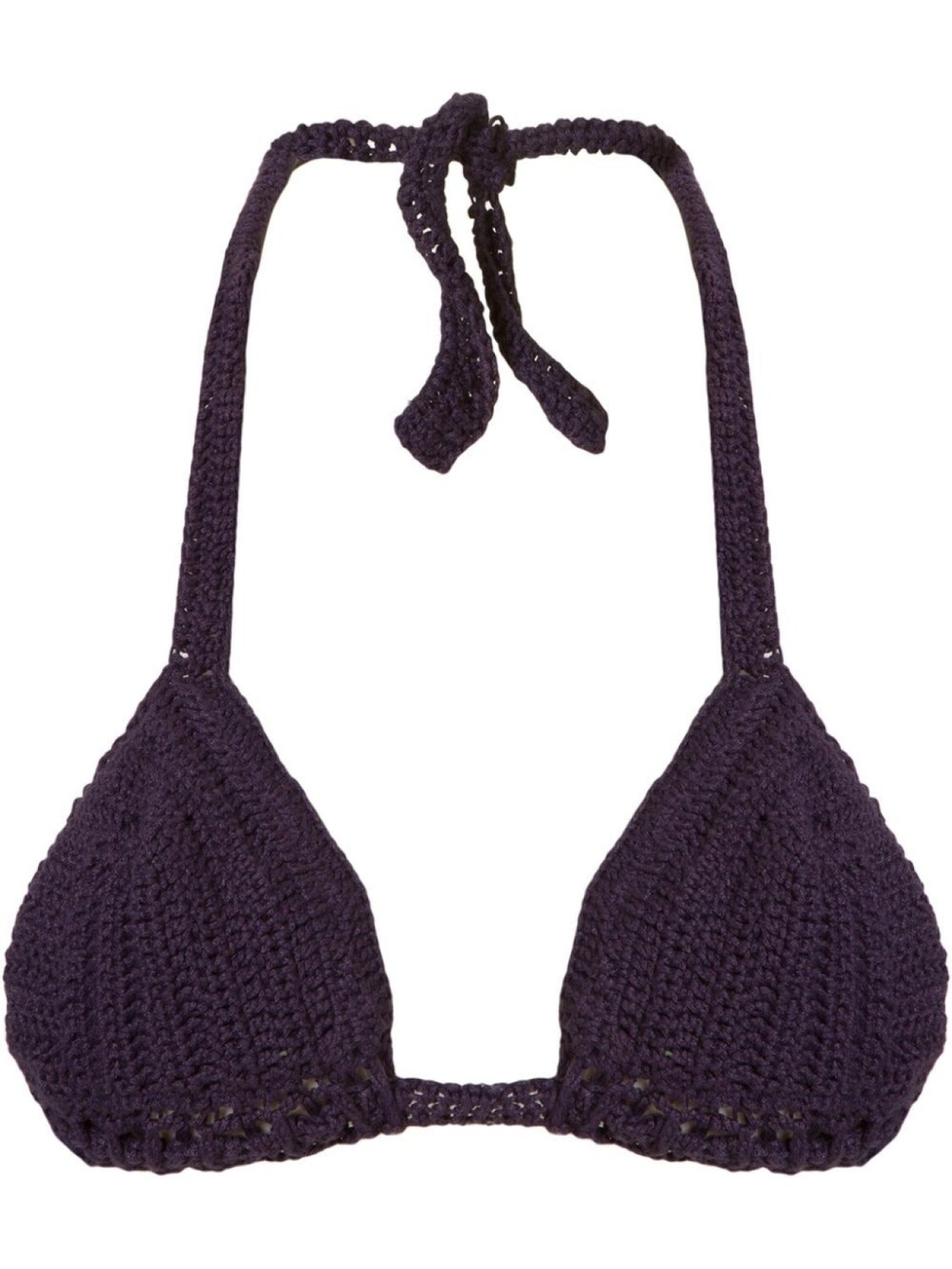 

Amir Slama knit triangle bikini top, синий