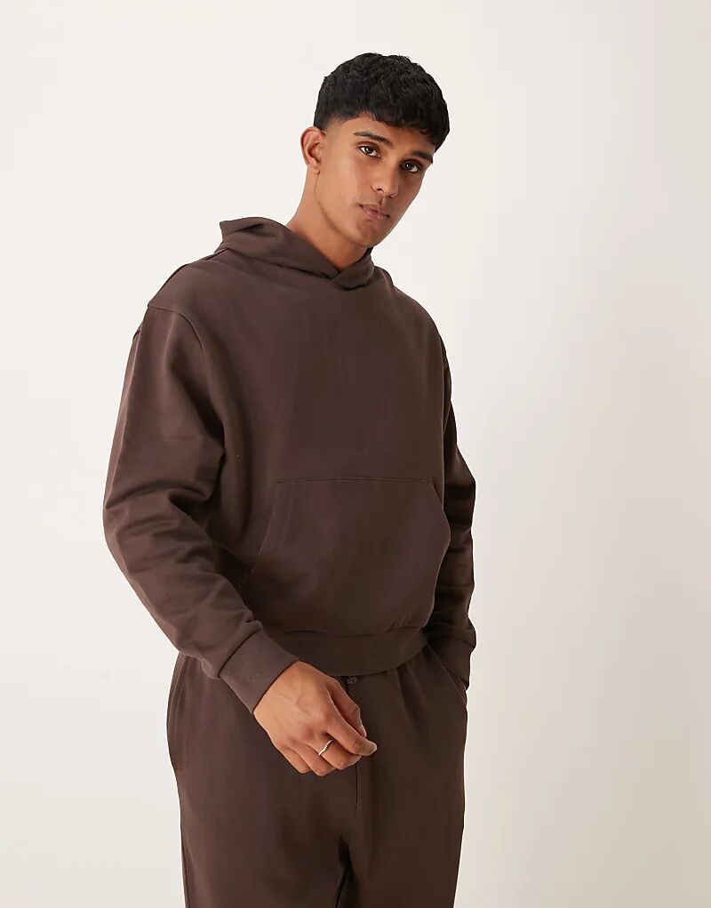 

Толстовка свободного кроя оверсайз в коричневом цвете ASOS DESIGN