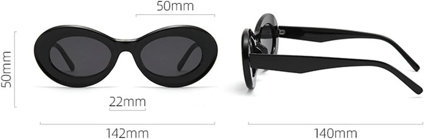 

Овальные солнцезащитные очки для женщин и мужчин, модные, стильные, ретро, ​​большие, в стиле 90-х, массивные, классические солнцезащитные очки N48 mincl, White