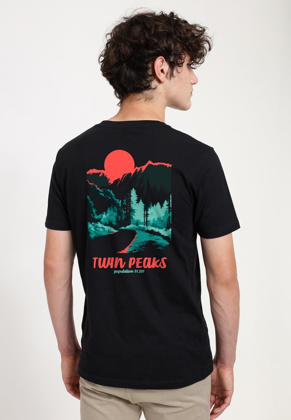 

футболка с принтом Twin Peaks Parks Poster Henry Tiger, черный