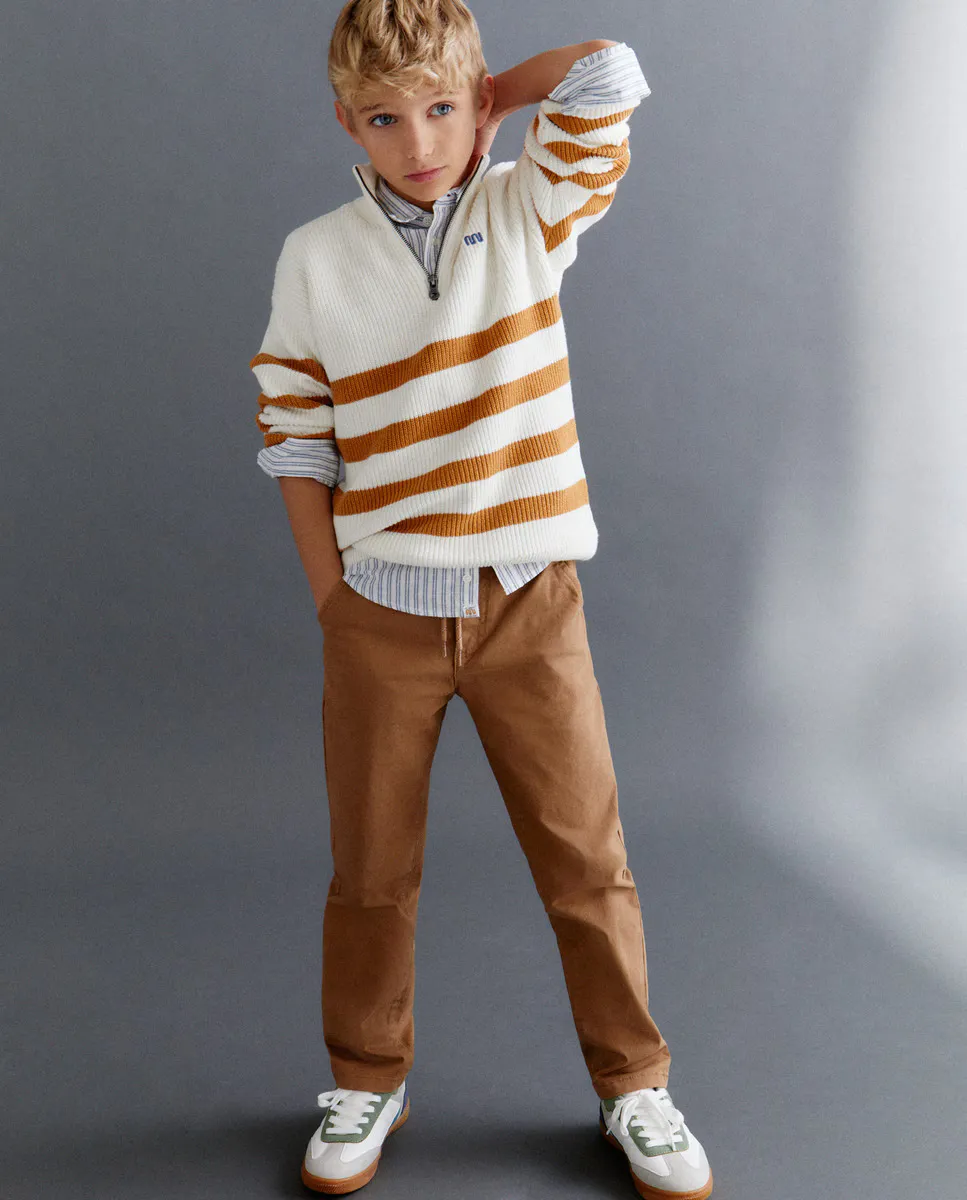 

Полосатый свитер для мальчика Kids El Corte Inglés, коричневый