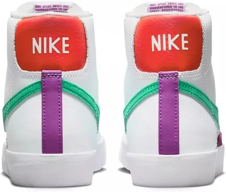 Винтажные баскетбольные кроссовки Nike Blazer Mid '77 для мужчин, белый/зеленый/фиолетовый — фото 3