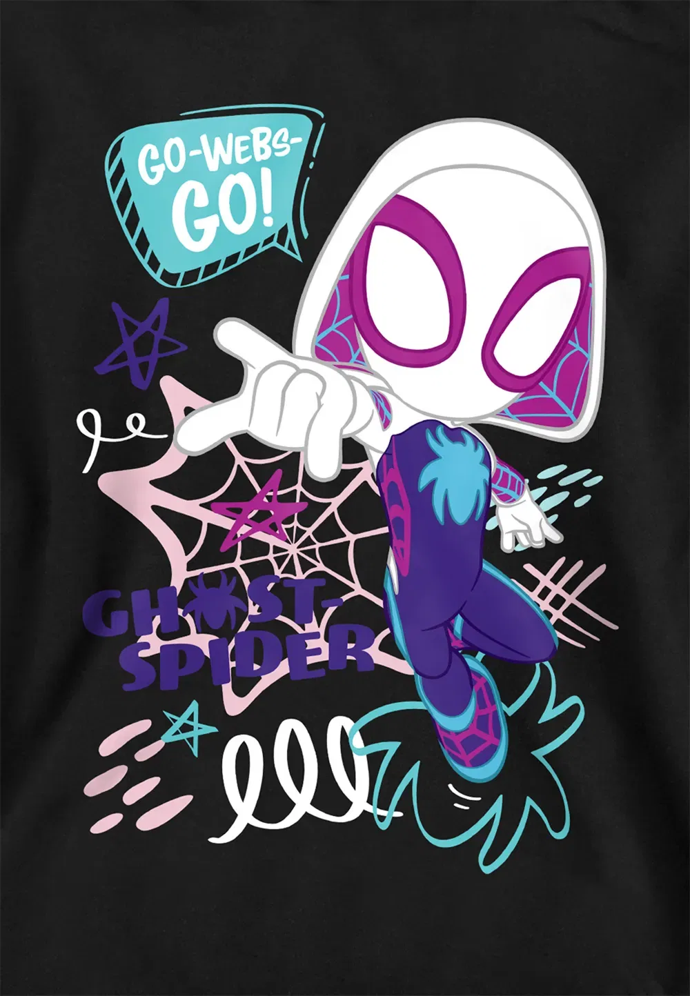 Детская толстовка Marvel Spidey с веб-дизайном, черный — фото 2