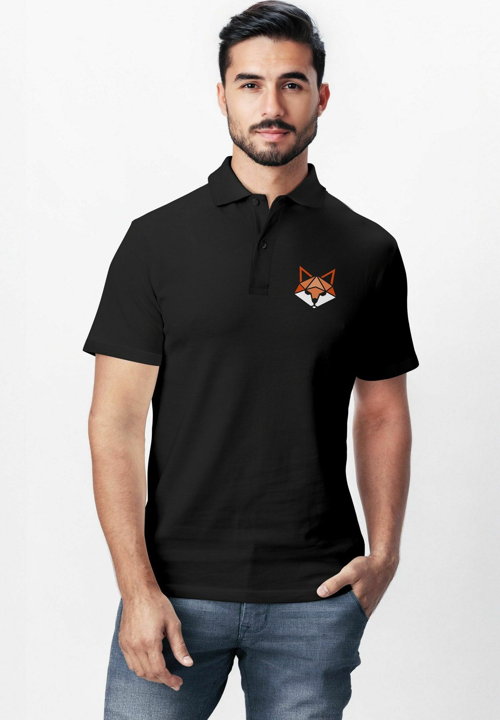 

Рубашка поло MIT FUCHS MOTIV– KURZARM Neverless, черный