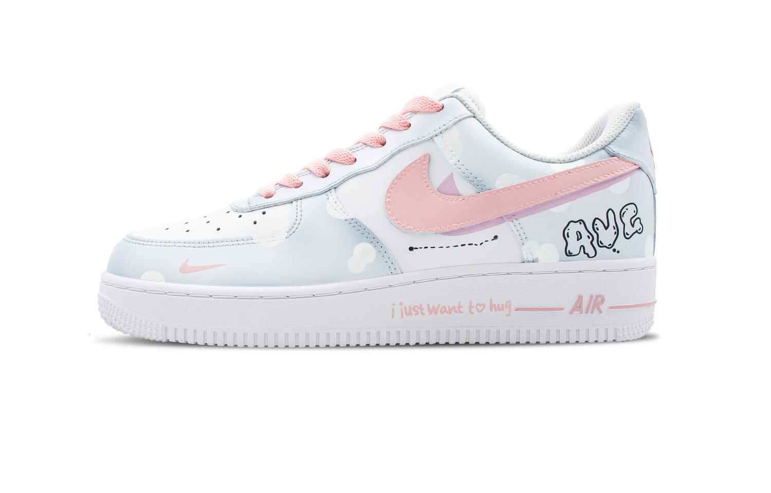 

Кроссовки Nike Skateboarding Shoes Women's Low-top White/Blue/Pink, розовый